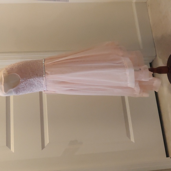 Speechless kids, Big Girls, hi-lo, Glitter Lace Illusion-Neck Dress sz 10 - Picture 5 of 12